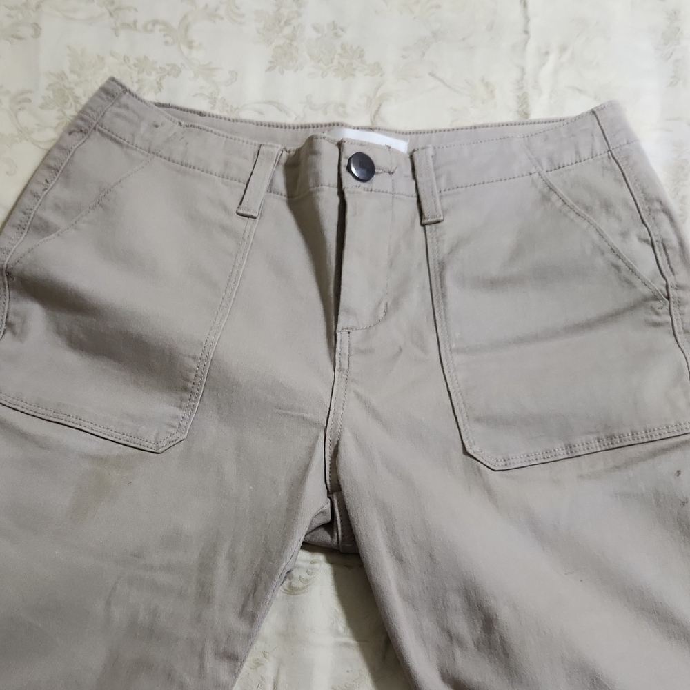 1822 Denim Straight-Leg Pants in Light Taupe